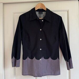 Vintage Marimekko Lanketti cotton blouse M marked 40/12 Mika Piirainen design